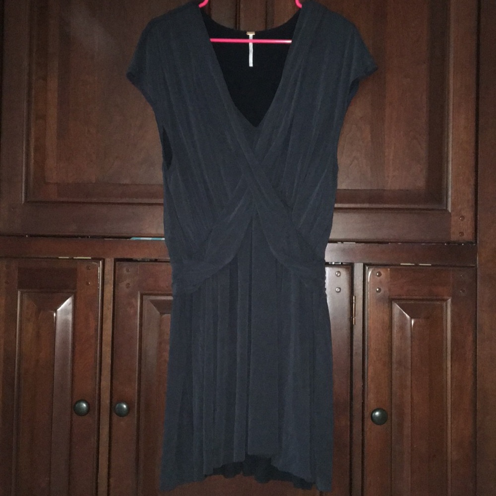 warm grey crisscross FREE PEOPLE dress